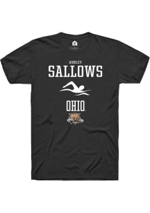 Ashley Sallows  Ohio Bobcats Black Rally NIL Sport Icon Short Sleeve T Shirt