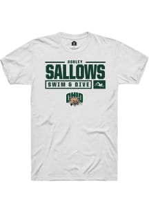 Ashley Sallows  Ohio Bobcats White Rally NIL Stacked Box Short Sleeve T Shirt