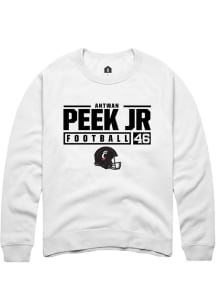 Antwan Peek Jr. Rally Mens White Cincinnati Bearcats NIL Stacked Box Crew Sweatshirt