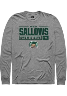 Ashley Sallows  Ohio Bobcats Graphite Rally NIL Stacked Box Long Sleeve T Shirt