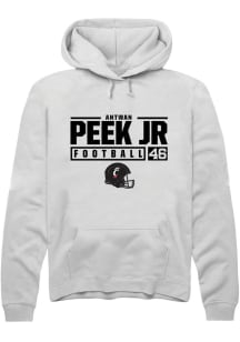 Antwan Peek Jr. Rally Mens White Cincinnati Bearcats NIL Stacked Box Hooded Sweatshirt