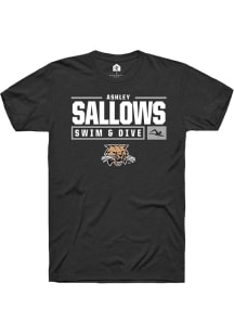 Ashley Sallows  Ohio Bobcats Black Rally NIL Stacked Box Short Sleeve T Shirt