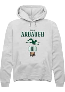 Bella Arbaugh  Rally Ohio Bobcats Mens White NIL Sport Icon Long Sleeve Hoodie