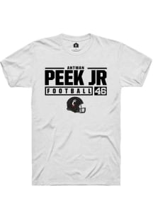 Antwan Peek Jr. White Cincinnati Bearcats NIL Stacked Box Short Sleeve T Shirt