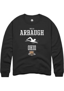 Bella Arbaugh  Rally Ohio Bobcats Mens Black NIL Sport Icon Long Sleeve Crew Sweatshirt