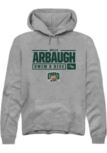 Bella Arbaugh  Rally Ohio Bobcats Mens Graphite NIL Stacked Box Long Sleeve Hoodie