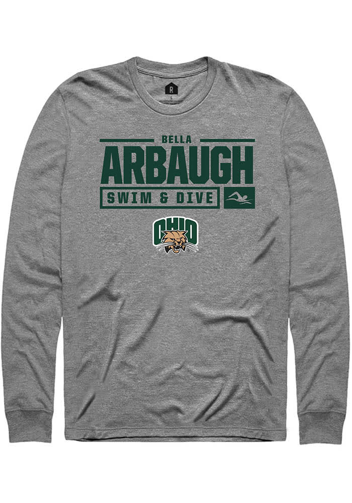 Bella Arbaugh  Ohio Bobcats Graphite Rally NIL Stacked Box Long Sleeve T Shirt