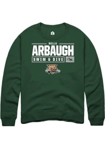 Bella Arbaugh  Rally Ohio Bobcats Mens Green NIL Stacked Box Long Sleeve Crew Sweatshirt