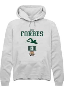 Emma Forbes  Rally Ohio Bobcats Mens White NIL Sport Icon Long Sleeve Hoodie