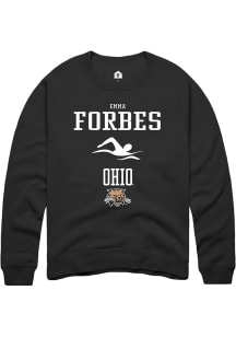 Emma Forbes  Rally Ohio Bobcats Mens Black NIL Sport Icon Long Sleeve Crew Sweatshirt