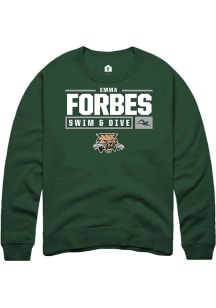 Emma Forbes  Rally Ohio Bobcats Mens Green NIL Stacked Box Long Sleeve Crew Sweatshirt