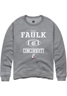 Barak Faulk Rally Mens Graphite Cincinnati Bearcats NIL Sport Icon Crew Sweatshirt