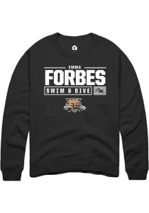 Emma Forbes  Rally Ohio Bobcats Mens Black NIL Stacked Box Long Sleeve Crew Sweatshirt