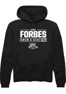 Emma Forbes  Rally Ohio Bobcats Mens Black NIL Stacked Box Long Sleeve Hoodie