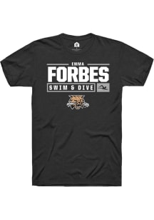 Emma Forbes  Ohio Bobcats Black Rally NIL Stacked Box Short Sleeve T Shirt