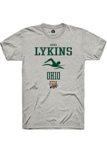 Emma Lykins  Ohio Bobcats Ash Rally NIL Sport Icon Short Sleeve T Shirt