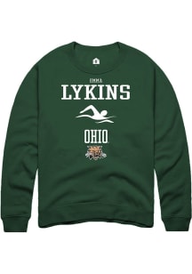 Emma Lykins  Rally Ohio Bobcats Mens Green NIL Sport Icon Long Sleeve Crew Sweatshirt