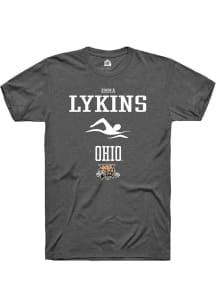 Emma Lykins  Ohio Bobcats Dark Grey Rally NIL Sport Icon Short Sleeve T Shirt