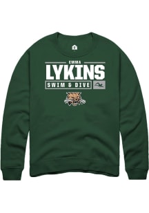 Emma Lykins  Rally Ohio Bobcats Mens Green NIL Stacked Box Long Sleeve Crew Sweatshirt