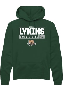 Emma Lykins  Rally Ohio Bobcats Mens Green NIL Stacked Box Long Sleeve Hoodie