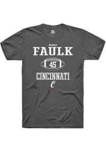 Barak Faulk Dark Grey Cincinnati Bearcats NIL Sport Icon Short Sleeve T Shirt