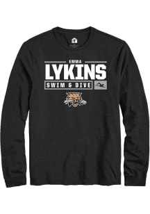 Emma Lykins  Ohio Bobcats Black Rally NIL Stacked Box Long Sleeve T Shirt