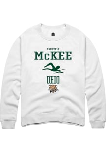 Gabrielle McKee  Rally Ohio Bobcats Mens White NIL Sport Icon Long Sleeve Crew Sweatshirt