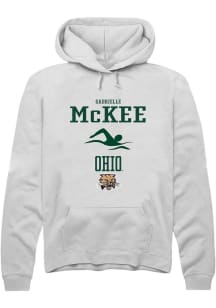 Gabrielle McKee  Rally Ohio Bobcats Mens White NIL Sport Icon Long Sleeve Hoodie