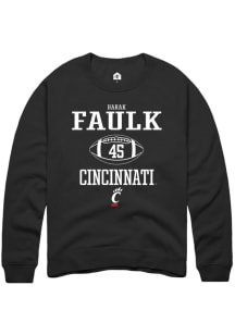 Barak Faulk Rally Mens Black Cincinnati Bearcats NIL Sport Icon Crew Sweatshirt