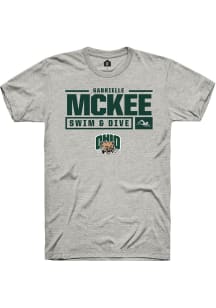 Gabrielle McKee  Ohio Bobcats Ash Rally NIL Stacked Box Short Sleeve T Shirt