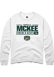 Gabrielle McKee  Rally Ohio Bobcats Mens White NIL Stacked Box Long Sleeve Crew Sweatshirt