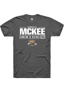 Gabrielle McKee  Ohio Bobcats Dark Grey Rally NIL Stacked Box Short Sleeve T Shirt