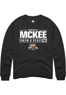 Gabrielle McKee  Rally Ohio Bobcats Mens Black NIL Stacked Box Long Sleeve Crew Sweatshirt