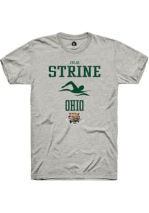 Julia Strine  Ohio Bobcats Ash Rally NIL Sport Icon Short Sleeve T Shirt