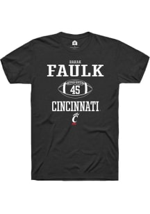 Barak Faulk Black Cincinnati Bearcats NIL Sport Icon Short Sleeve T Shirt