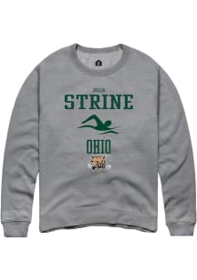 Julia Strine  Rally Ohio Bobcats Mens Graphite NIL Sport Icon Long Sleeve Crew Sweatshirt