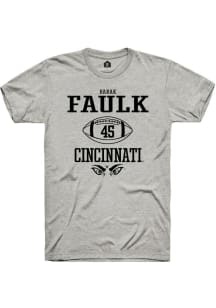 Barak Faulk Ash Cincinnati Bearcats NIL Sport Icon Short Sleeve T Shirt