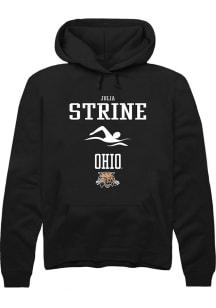 Julia Strine  Rally Ohio Bobcats Mens Black NIL Sport Icon Long Sleeve Hoodie