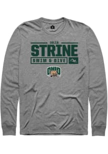 Julia Strine  Ohio Bobcats Graphite Rally NIL Stacked Box Long Sleeve T Shirt