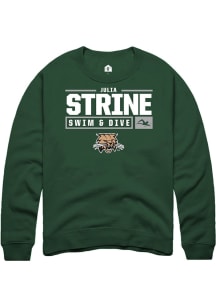 Julia Strine  Rally Ohio Bobcats Mens Green NIL Stacked Box Long Sleeve Crew Sweatshirt