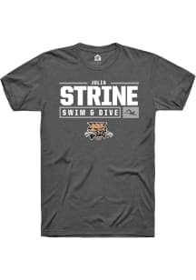 Julia Strine  Ohio Bobcats Dark Grey Rally NIL Stacked Box Short Sleeve T Shirt