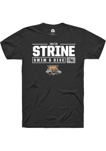 Julia Strine  Ohio Bobcats Black Rally NIL Stacked Box Short Sleeve T Shirt