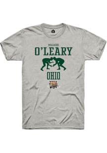 Malachi O'Leary  Ohio Bobcats Ash Rally NIL Sport Icon Short Sleeve T Shirt