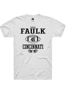 Barak Faulk White Cincinnati Bearcats NIL Sport Icon Short Sleeve T Shirt