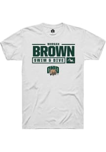 Morgan Brown  Ohio Bobcats White Rally NIL Stacked Box Short Sleeve T Shirt