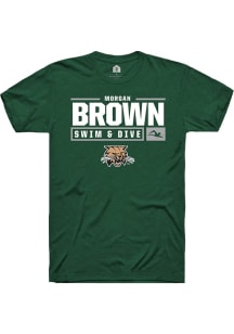 Morgan Brown  Ohio Bobcats Green Rally NIL Stacked Box Short Sleeve T Shirt