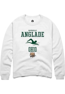 Raphaelle Anglade  Rally Ohio Bobcats Mens White NIL Sport Icon Long Sleeve Crew Sweatshirt