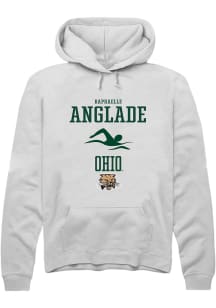 Raphaelle Anglade  Rally Ohio Bobcats Mens White NIL Sport Icon Long Sleeve Hoodie