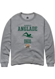 Raphaelle Anglade  Rally Ohio Bobcats Mens Graphite NIL Sport Icon Long Sleeve Crew Sweatshirt