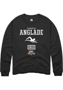 Raphaelle Anglade  Rally Ohio Bobcats Mens Black NIL Sport Icon Long Sleeve Crew Sweatshirt